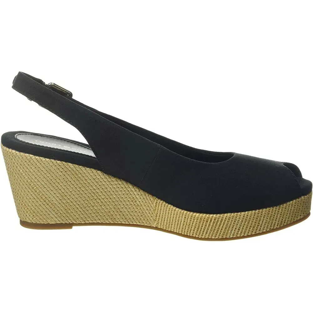 Tommy Hilfiger Iconic Elba Sling Back Wedge FW0FW04788 BDS