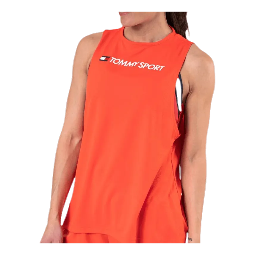 Tommy Hilfiger Sport Performance Tank Top Logo Orange