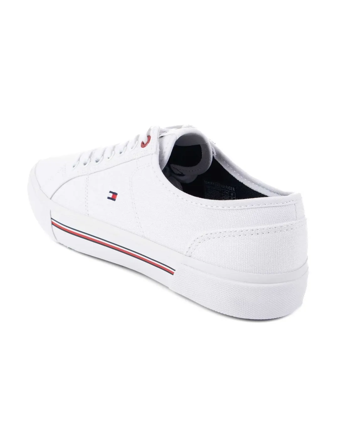 TOMMY HILFIGER - Zapatillas blancas Core Corporate Vulc Canvas Hombre