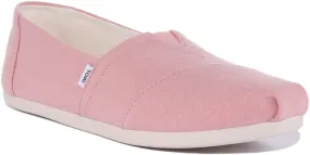 Toms Alpargata Linen Crepe Zapatillas de lino para mujer en rosa