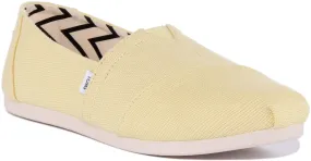 Toms Heritage Alpargata Zapatillas de lona para mujer en amarillo