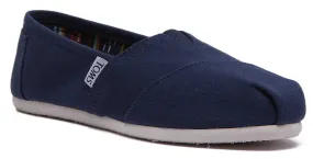 Toms Zapatillas clásicas core de lona para mujer en marino