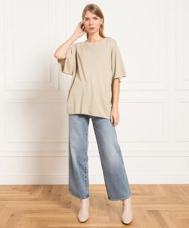 Toteme Beige silk T-shirt