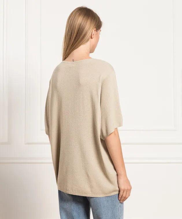 Toteme Beige silk T-shirt