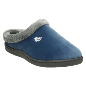 Zapatillas de casa para mujer con plantilla ultraligera plumaflex de color azul marino liso