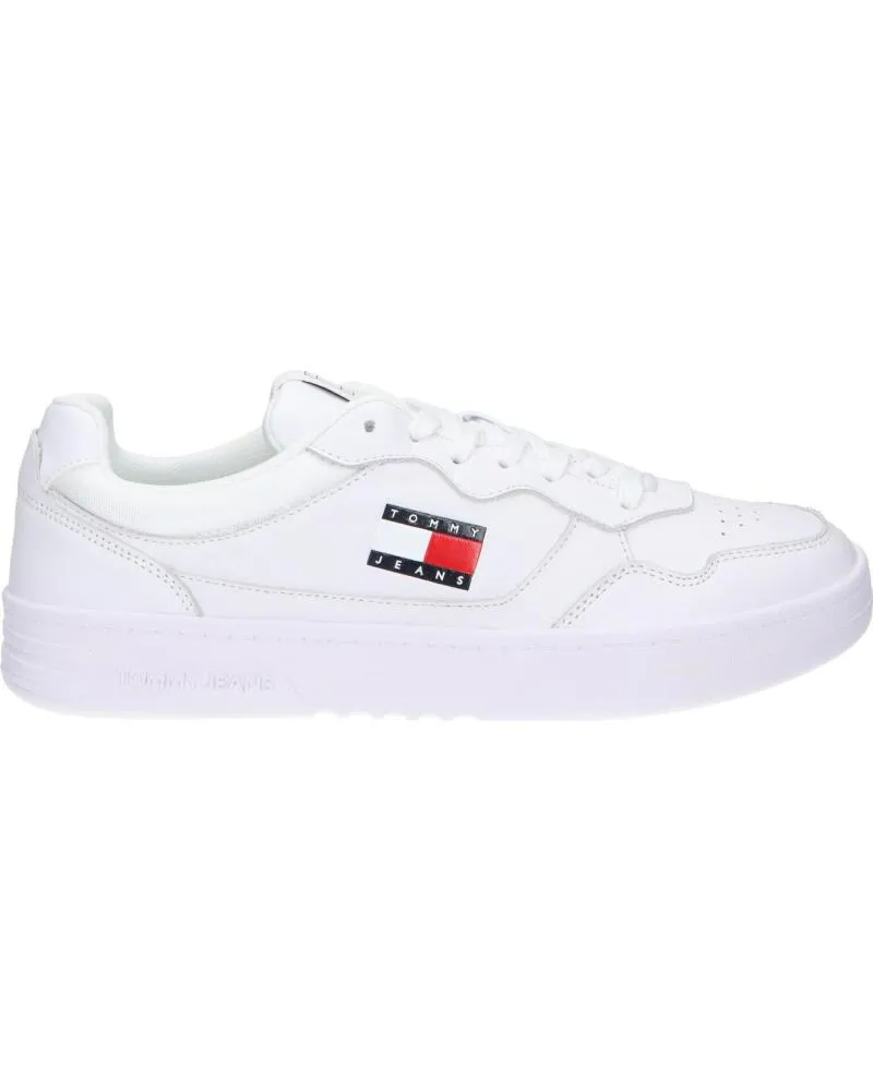 Zapatillas deporte TOMMY HILFIGER  de Hombre EM0EM01443 CUPSOLE LEATHER ESS  YBR WHITE