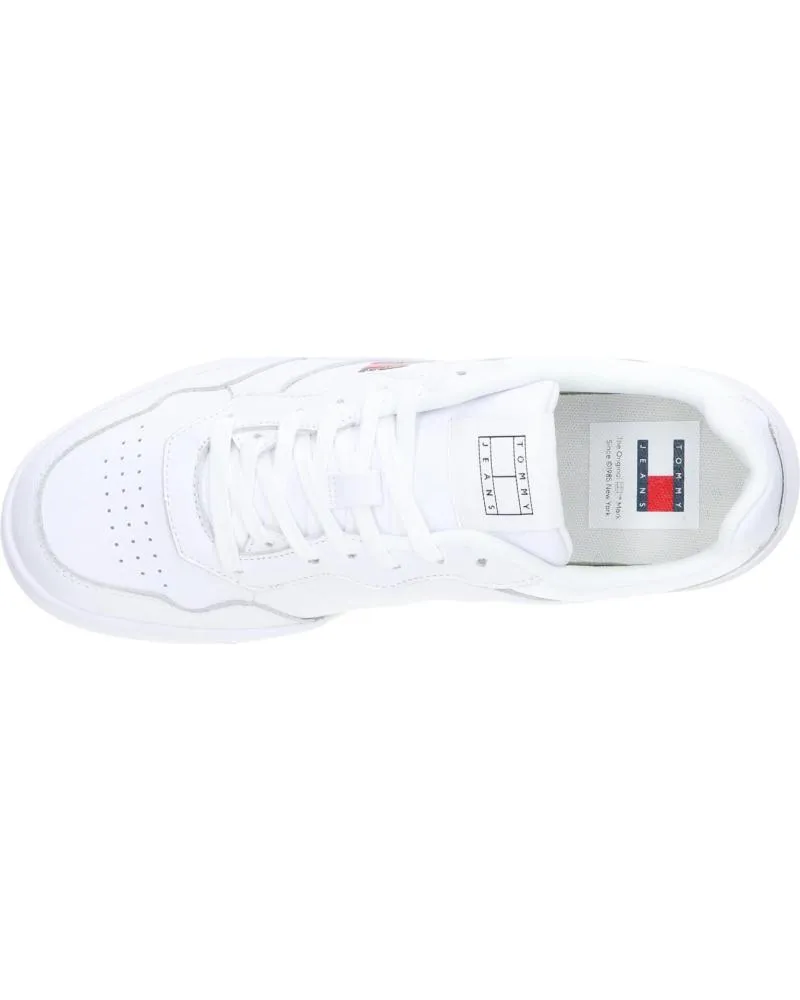 Zapatillas deporte TOMMY HILFIGER  de Hombre EM0EM01443 CUPSOLE LEATHER ESS  YBR WHITE