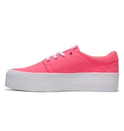 Zapatillas plataforma DC Shoes para mujer de lona TRASE PLATAFORM TX Pink Ref. ADJS300184 rosa fucsia