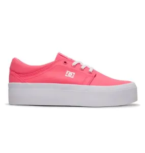 Zapatillas plataforma DC Shoes para mujer de lona TRASE PLATAFORM TX Pink Ref. ADJS300184 rosa fucsia