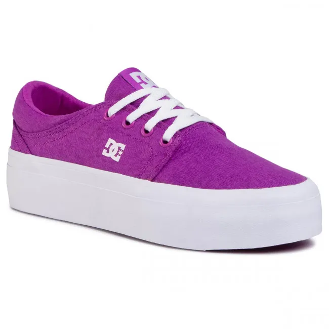 Zapatillas plataforma DC Shoes para mujer de lona TRASE PLATAFORM TX Purple Ref. ADJS300184 Púrpura morado