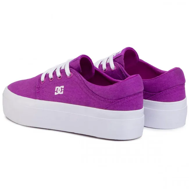 Zapatillas plataforma DC Shoes para mujer de lona TRASE PLATAFORM TX Purple Ref. ADJS300184 Púrpura morado