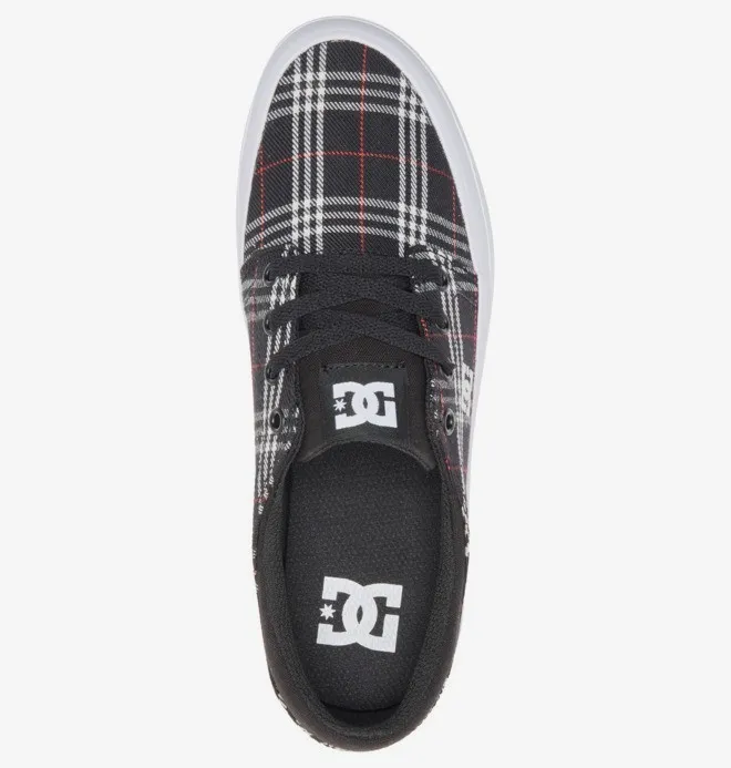 Zapatillas plataforma DC Shoes para mujer de lona TRASE PLATFORM BLACK/PLAID (bpd) Ref. ADJS300269 Negra cuadros