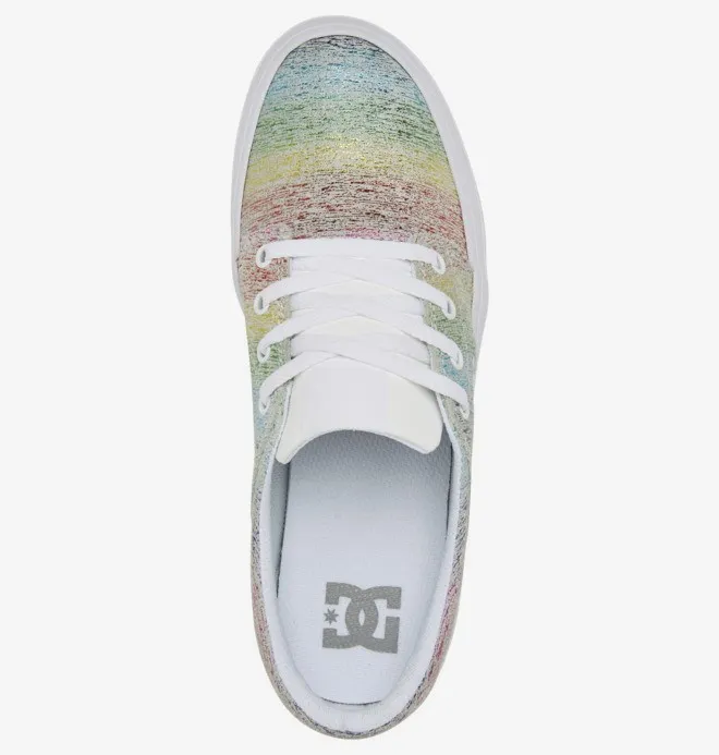 Zapatillas plataforma DC Shoes para mujer de lona TRASE PLATFORM WHITE/RAINBOW (trw) Ref. ADJS300269 ARCOÍRIS New