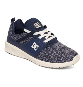 Zapatillas textiles DC Shoes muy cómodas para mujer HEATHROW SE NAVY (NVY) Ref. ADJS700022 Azul estampada