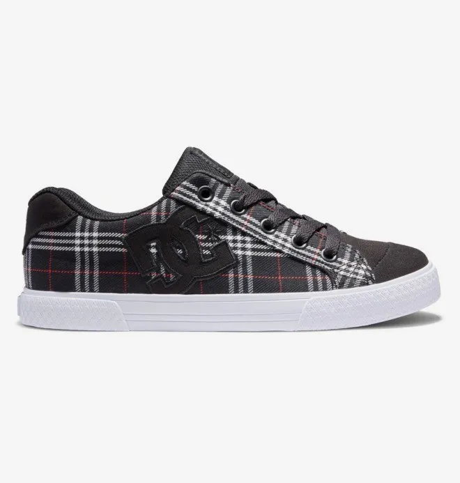 Zapatillas téxtil DC Shoes para mujer CHELSEA black/plaid (bpd) Ref. ADJS300243 negra cuadros