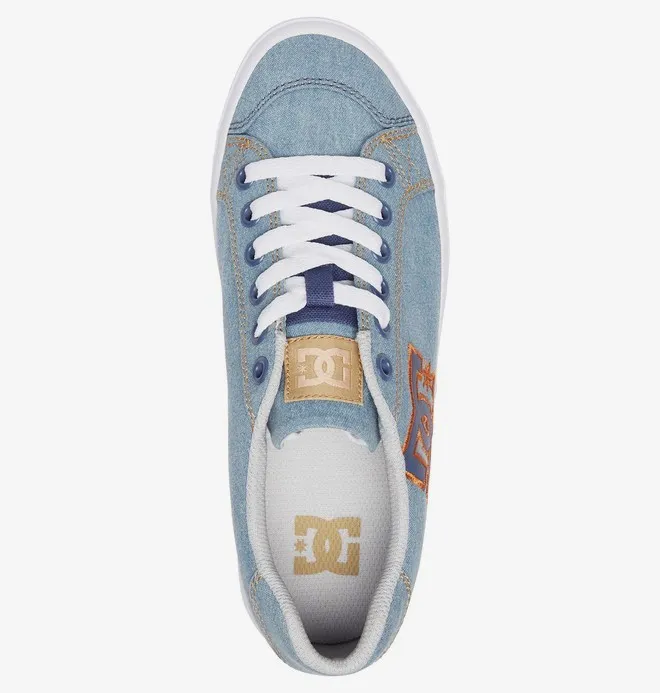 Zapatillas téxtil DC Shoes para mujer CHELSEA PLUS TX SE Denim(DNM) Ref. ADJS300232 Azul tejana