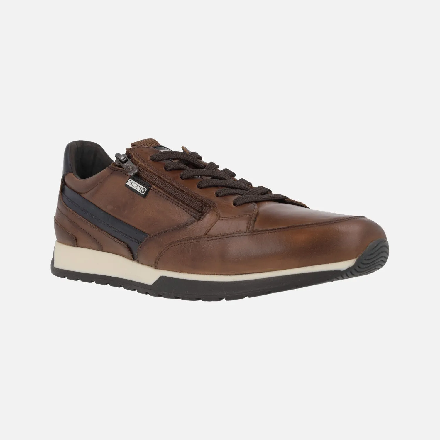 Zapatos deportivos de piel para hombre con cremallera lateral Cambil