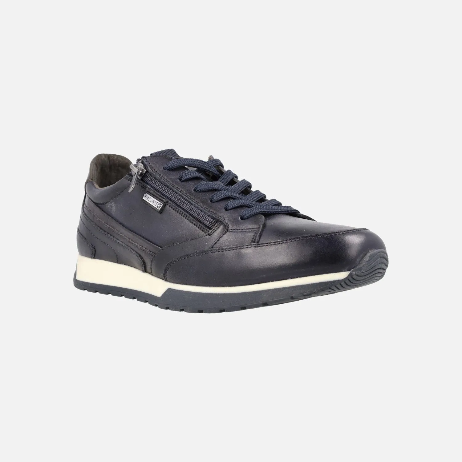 Zapatos deportivos de piel para hombre con cremallera lateral Cambil